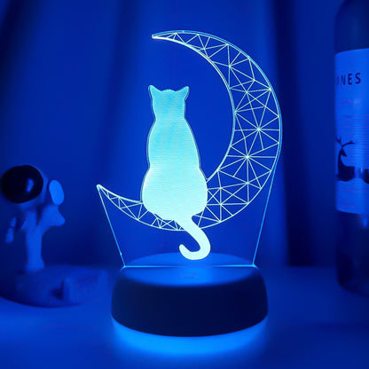 Cat on the Moon LED Nightlight