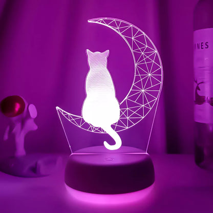 Cat on the Moon LED Nightlight