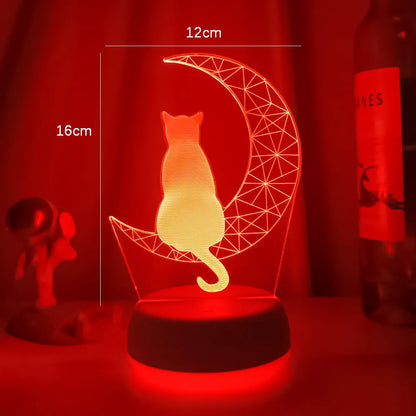 Cat on the Moon LED Nightlight