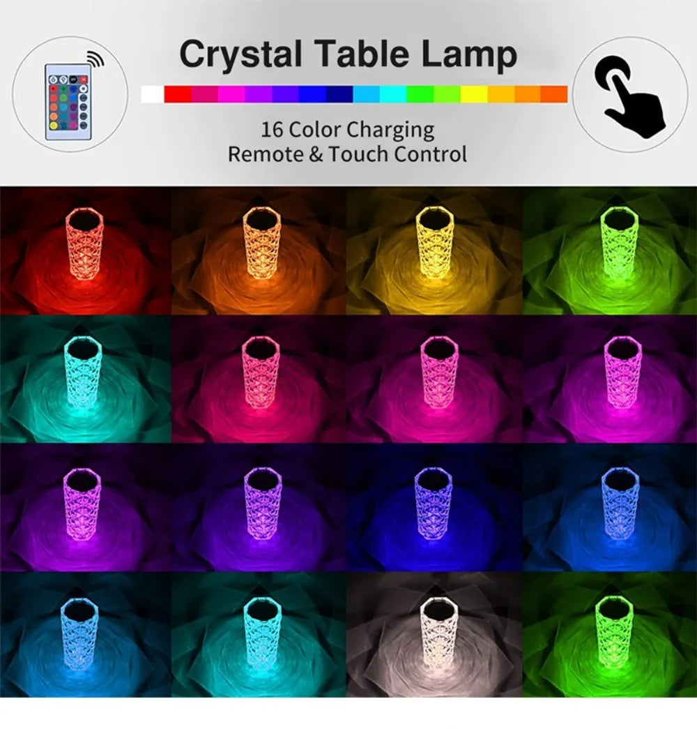 LED Crystal Table Lamp